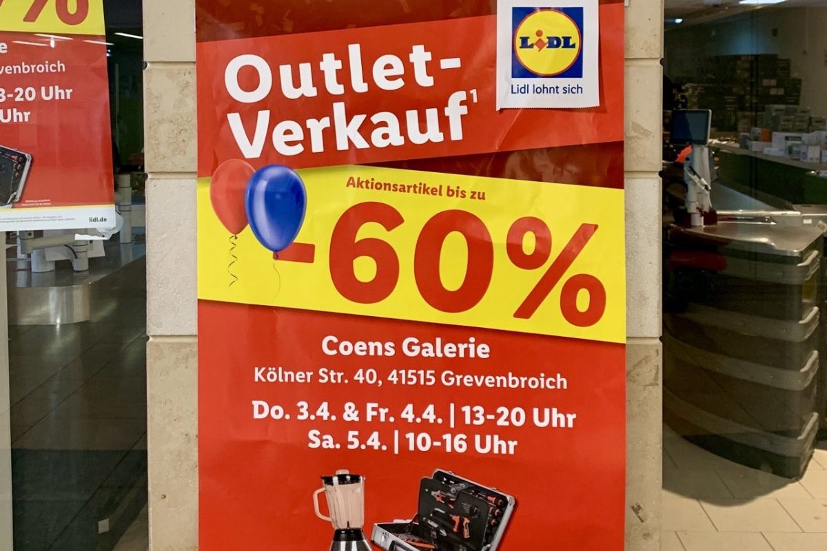Lidl Outlet in der Coens-Galerie in Grevenbroich: Alle Infos hier!